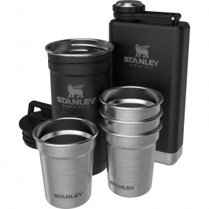 Stanley Adventure Pre-Party Shotglass + Flask Set Noir | 405267ZDI