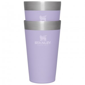 Stanley Adventure Stacking Stainless Steel Beer Pint | 2 Pack | 16oz Tumbler Lavande | 176529LQH