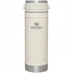 Stanley Coffee Mug w/ Integrated French Press | 16 oz Blanche | 935862AKX