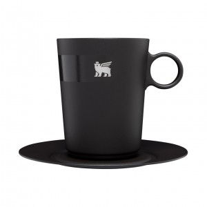 Stanley The DayBreak Café Latte Cup & Stillness Saucer | 10.6OZ Insulated Coffee Mug Noir | 910738VCJ