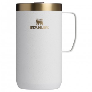 Stanley The Fall Refresh Stay Hot Camp Mug | 24 OZ - Stanley Create Blanche | 542136FBQ
