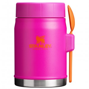 Stanley The Heat Wave Classic Legendary Food Jar + Spork | 14 OZ Vivid Violet | 319056BOR