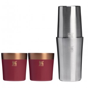 Stanley The Holiday Lifted Spirits Prismatic Craft Cocktail Set | 6 OZ& 12 OZ Gilded Pomegranate | 928634BWC