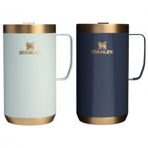 Stanley The Holiday Stay Hot Camp Mug Set | 24 OZ Gilded Celadon/Twilight | 623780TJC