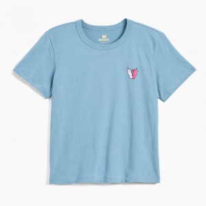 Stanley The Stanley Quencher Love Women’s Boxy Tee Indigo | 756019MSV