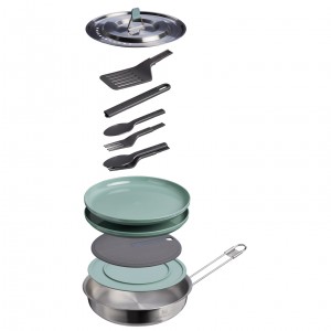 Stanley The Wildfare Core Fry Pan Cookset 12-piece set | 1 QT Shale | 095461NWR