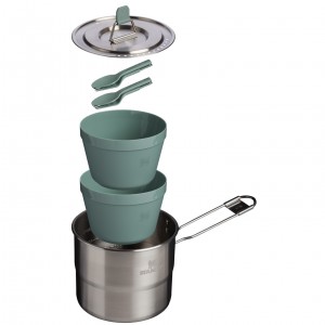 Stanley The Wildfare Go Two Bowl Cookset | 8-piece set | 1.25 QT Shale + Charcoal | 319456MDV
