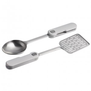 Stanley The Wildfare Pro Fold & Go Utensil Set | 2-piece set Pale Pebble | 347059AEN