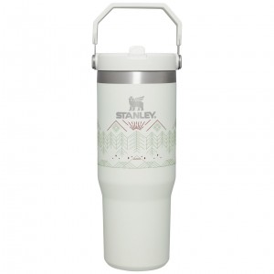 Stanley Winterscape IceFlow™ Flip Straw Tumbler | 30 OZ Pale Stone Winterscape | 082514ZPT